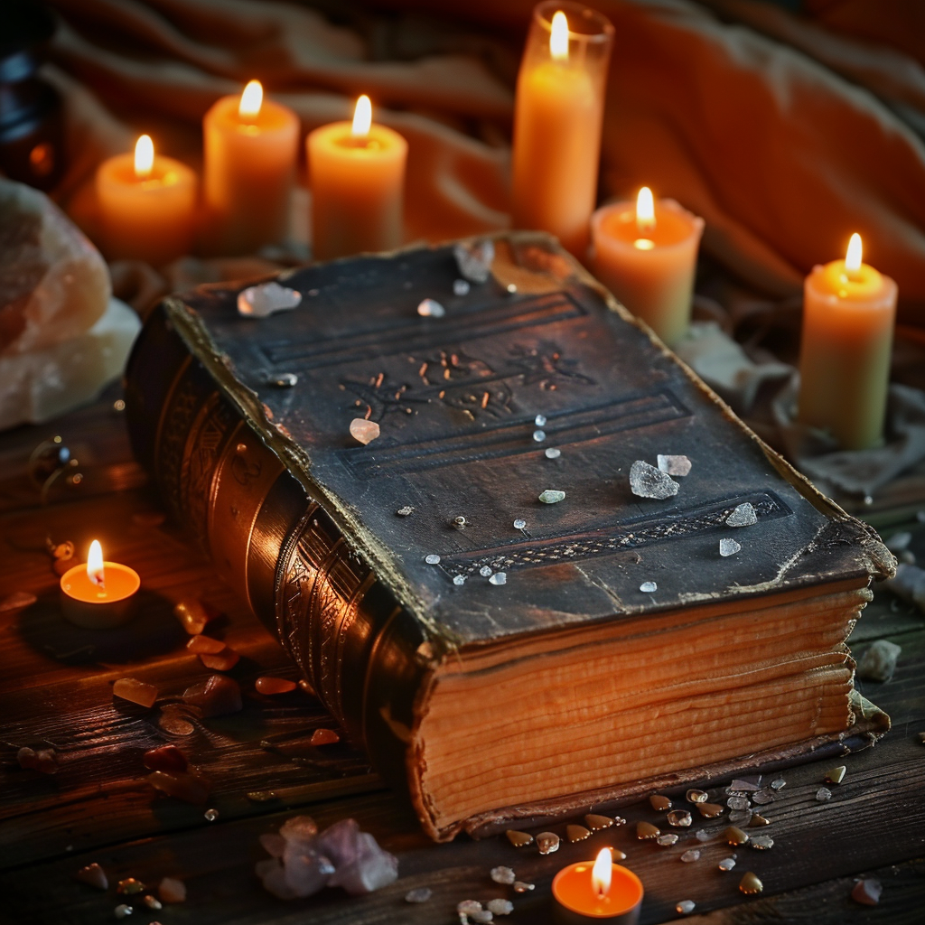 juanca0602_witchcraft_book_with_candles_around_125c994b-cf79-4719-a97f-7486463a55d3